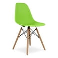 thumbnail image 1 of Maklaine 17.5 inches Plastic and Beech Wood Dining Chair in Green, 1 of 4