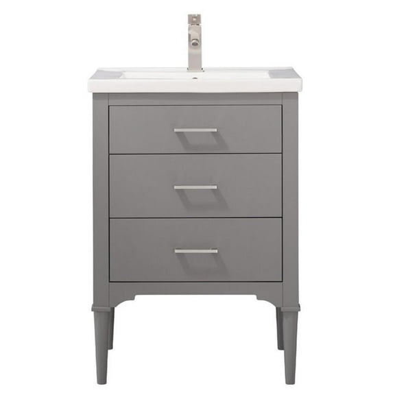 Maklaine 24" Single Sink Vanity in Gray