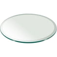 thumbnail image 1 of Maklaine 30" Round Clear Glass Top with 3/8"-Thick Glass and 1" Bevel Edge, 1 of 4