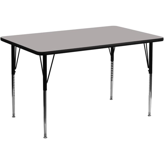 Maklaine 31" x 60" x 30" High Pressure Top Activity Table in Gray