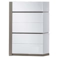 thumbnail image 1 of Maklaine 5-Drawer Contemporary Wood Chest in Gloss White/Gray, 1 of 1