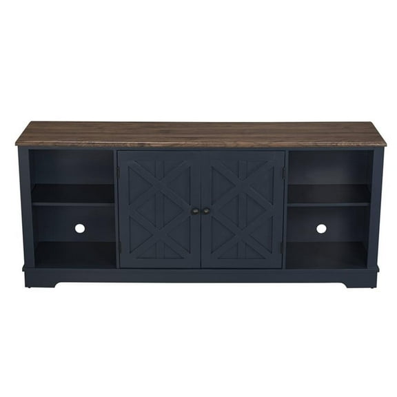 Maklaine 70" TV Stand Media Console for TV up to 75" - Navy Blue