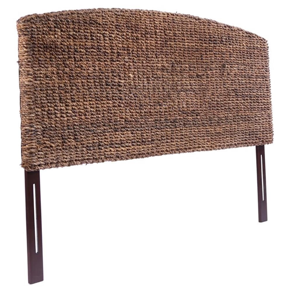 Maklaine Banana Leaf Honey/Dark Brown Headboard Rectangular 78.5" Unassembled