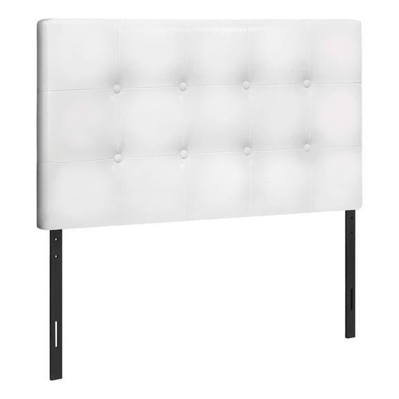 Maklaine Bed Headboard Only Twin Size Bedroom Upholstered Pu Leather - White