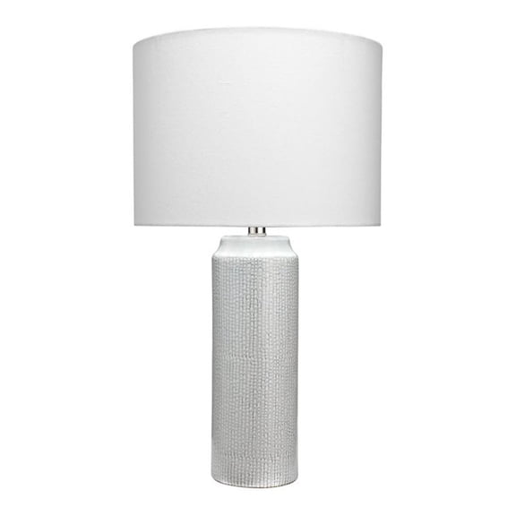 Maklaine Blue Dot Pattern Coastal Ceramic Table Lamp With Linen Shade