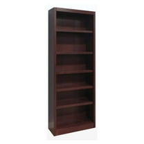 Maklaine Book Shelf - Tall Wood Bookcase Furniture 30 x 72" - Cherry