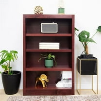 Maklaine Book Shelf - Wood Bookcase Furniture 30 x 48" - Cherry