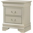 thumbnail image 1 of Maklaine Contemporary 2 Drawer Nightstand in Silver Champagne, 1 of 5
