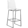 thumbnail image 1 of Maklaine Contemporary 27.5"H Velvet Counter Stool in Chrome Metal, 1 of 7
