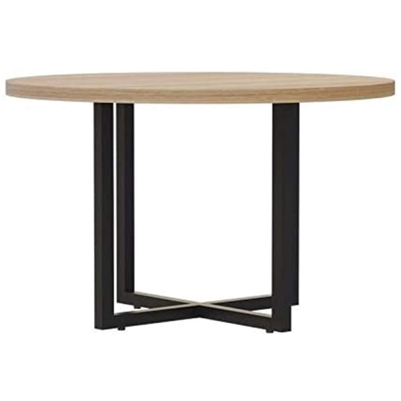 Maklaine Contemporary 42" Round Conference Table in Sand Dune
