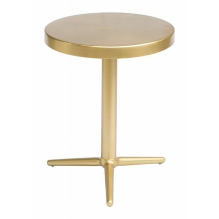 Maklaine Contemporary Accent Table in Brass