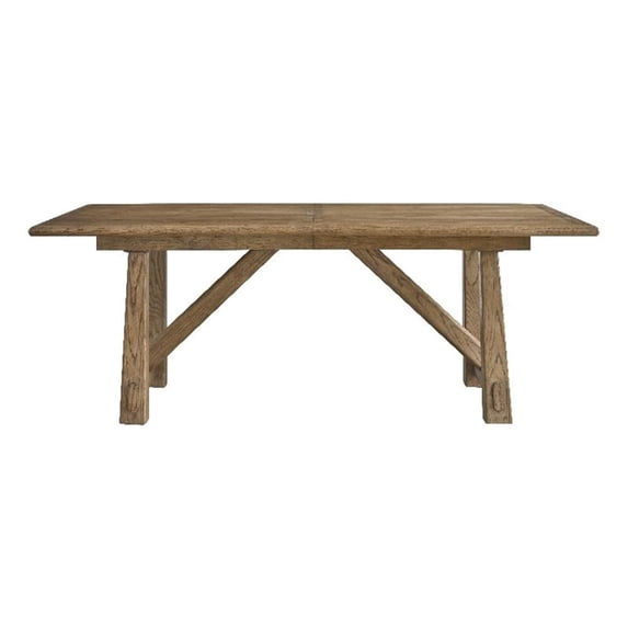 Maklaine Contemporary Accent Wood Rectangular Dining Table in Brown
