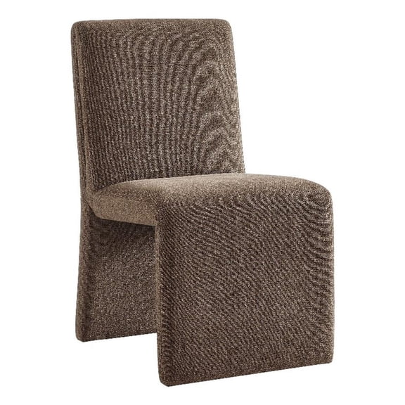 Maklaine Contemporary Dense Foam Padding Dining Side Chair in Mocha