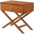 thumbnail image 1 of Maklaine Contemporary Engineered Wood 1-Drawer Bedroom Nightstand in Oak, 1 of 6