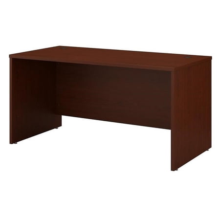 Maklaine Contemporary Engineered Wood 60W x 30D Office Desk in Mahogany