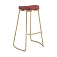 thumbnail image 1 of Maklaine Contemporary Faux Leather Bar Stool Burgundy 30.5" (Set of 2), 1 of 6