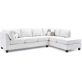thumbnail image 1 of Maklaine Contemporary Faux Leather Sectional in White Finish, 1 of 5