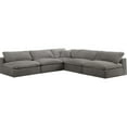 thumbnail image 1 of Maklaine Contemporary Gray Velvet Down Filled Modular Sectional Sofa, 1 of 5