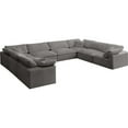 thumbnail image 1 of Maklaine Contemporary Gray Velvet Down Filled Modular Sectional Sofa, 1 of 7