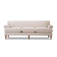 thumbnail image 1 of Maklaine Contemporary Hardwood Sofa with Metal Casters in Sky Neutral, 1 of 14