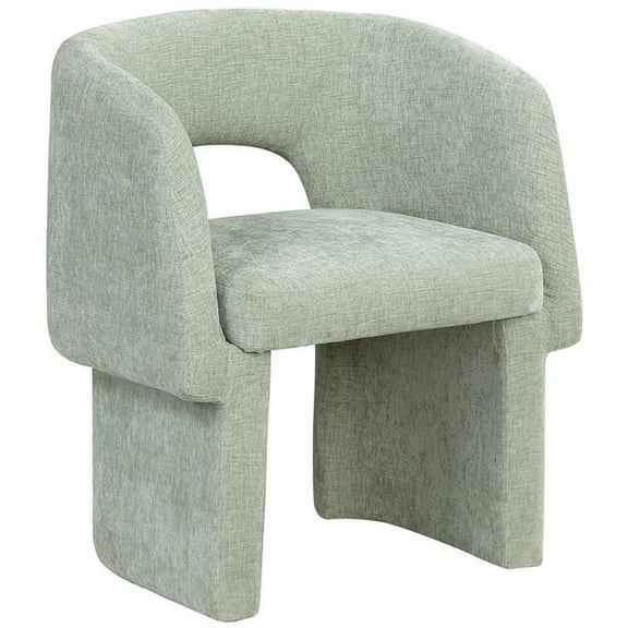 Maklaine Contemporary Mint Chenille Fabric Dining Chair / Accent Chair
