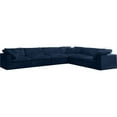 thumbnail image 1 of Maklaine Contemporary Navy Velvet Down Filled Overstuffed Modular Sectional Sofa, 1 of 6