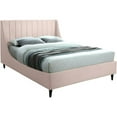 thumbnail image 1 of Maklaine Contemporary Pink Velvet Upholstered Full Bed, 1 of 4