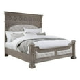 thumbnail image 1 of Maklaine Contemporary Queen Wood Panel Bed in French Gray Finish, 1 of 5