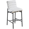 thumbnail image 1 of Maklaine Contemporary Rich Cream Finish Boucle Fabric Bar Stool, 1 of 7
