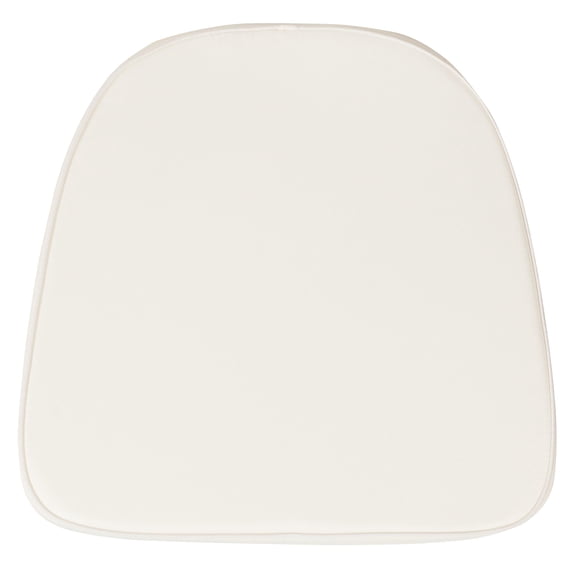 Maklaine Contemporary Soft Chiavari Fabric Seat Cushion in Ivory