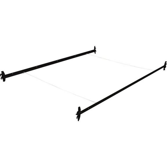 Maklaine Contemporary Stainless Steel Hook On Bed Rails Twin/Full in Coffee