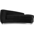 thumbnail image 1 of Maklaine Contemporary Upholstered Black Velvet Chaise with Stainless Steel Base, 1 of 8