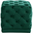 thumbnail image 1 of Maklaine Contemporary Velvet Ottoman/Stool in Green, 1 of 4