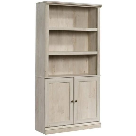 Maklaine Engineered Wood 3-Shelf Bookcase in Chalked Chestnut Finish