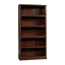 Maklaine Engineered Wood 5 Shelf Bookcase in Select Cherry Finish