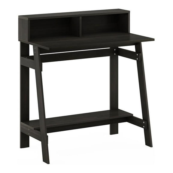 Maklaine Engineered Wood Simplistic A Frame Computer Desk in Espresso