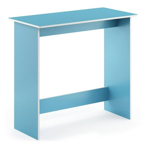 Maklaine Engineered Wood Simplistic Study Table in Light Blue/White