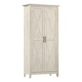 thumbnail image 1 of Maklaine Engineered Wood Tall Bathroom Cabinet with Doors in Linen White Oak, 1 of 11