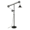 thumbnail image 1 of Maklaine Industrial Metal Pulley Floor Lamp in Black and Bronze, 1 of 11