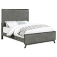 thumbnail image 1 of Maklaine Mid-Century Wood High Headboard Queen Panel Bed Gray, 1 of 8