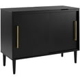 thumbnail image 1 of Maklaine Mid-Century Wood Media Console Table in Matte Black, 1 of 8