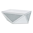 thumbnail image 1 of Maklaine Mirrored Glass-encased Crystal Cocktail Table, 1 of 9