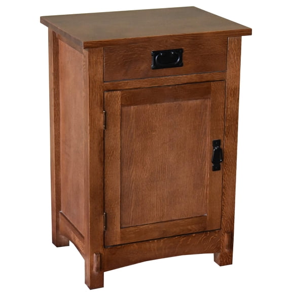 Maklaine Mission / Arts and Crafts 1-Door and 1-Drawer Nightstand