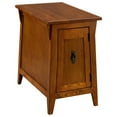 thumbnail image 1 of Maklaine Mission Cabinet Wood End Table in Brown Finish/Russet, 1 of 10