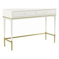 thumbnail image 1 of Maklaine Modern 2-Drawer Transitional Wood Desk in Off White, 1 of 7