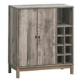 thumbnail image 1 of Maklaine Modern 2-door Wood Wine Cabinet with Stemware Rack Gray, 1 of 8