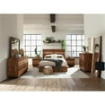 thumbnail image 1 of Maklaine Modern 4-piece Wood Queen Bedroom Set in Smokey Walnut, 1 of 12