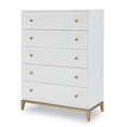 thumbnail image 1 of Maklaine Modern 5 Drawer Wood Chest in White, 1 of 6