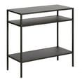 thumbnail image 1 of Maklaine Modern Black/Bronze Side Table with Metal Shelves, 1 of 7