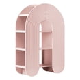 thumbnail image 1 of Maklaine Modern / Contemporary 58" Arched Bookshelf in Soft Pink, 1 of 9